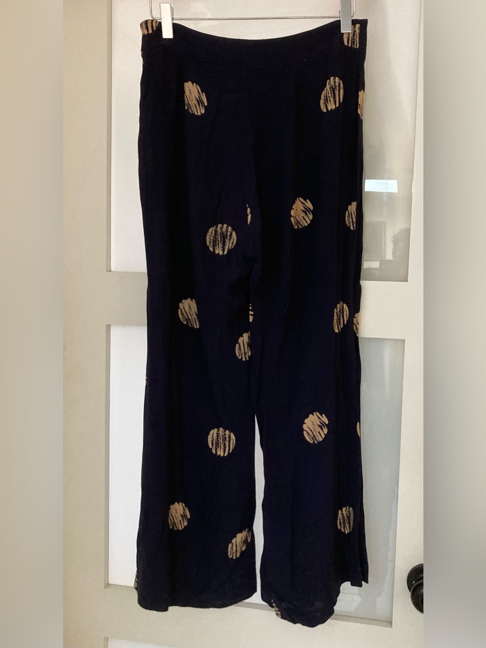 silence + noise Navy trousers  with polka dots